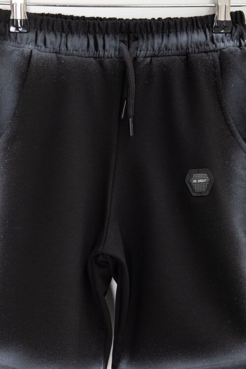 Beyaz Kabartmalı Yazılı Tişörtlü Desenli Şortlu Erkek Çocuk 2li Takım  23814