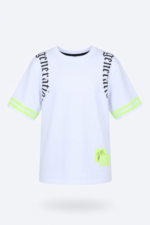 Erkek Çocuk Kolları Şeritli Tshirt 8-11 Yaş 14015