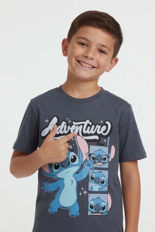 Füme Adventure Yazılı Baskılı Erkek Çocuk Tişörtlü Şortlu Takım 23929