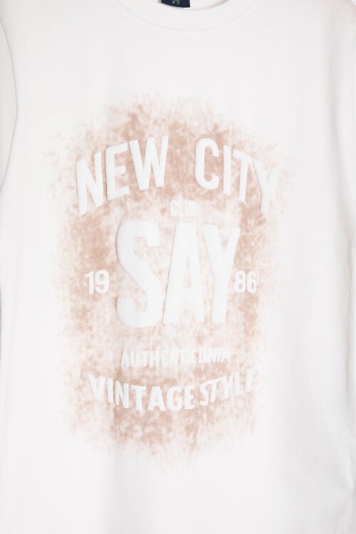 Kahverengi Kabartmalı Yazılı Tişörtlü Desenli Şortlu Erkek Çocuk 2li Takım  23816