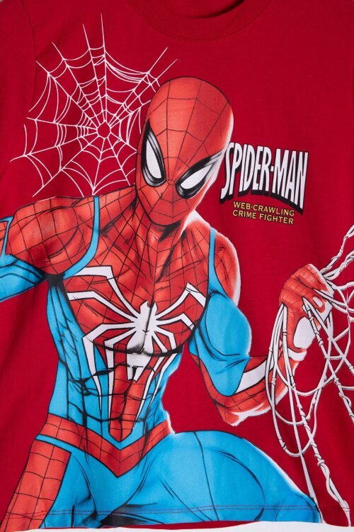 Kırmızı Erkek Çocuk Örümcek Adam Baskı Eşofmanlı Tişörtlü 2li Takım 23988