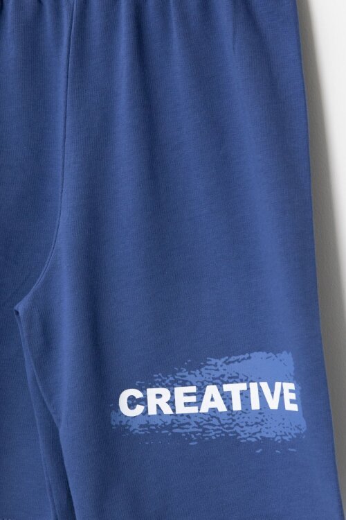 Mavi Creative Yazılı Desenli Tişörtlü Erkek Çocuk Şortlu Takım 23791