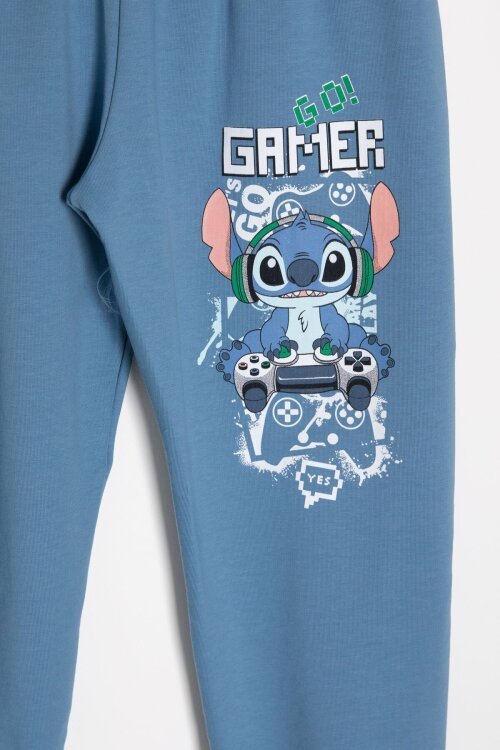 Mavi Gamer Karakter Baskılı Tişörtlü Erkek Çocuk Eşofman Takımı  23875