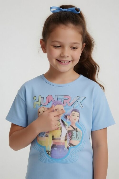 Mavi Girls Baskılı Kız Çocuk Şortlu Tişörtlü 2li Takım  23854