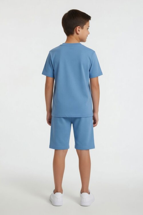 Mavi Lego Temalı Erkek Çocuk Tişörtlü ve Şortlu 2li Takım  23938