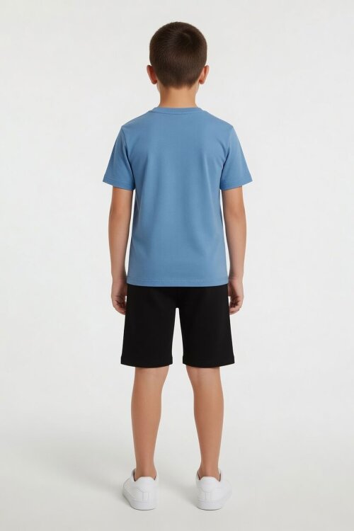 Mavi Örümcek Adam Temalı Tişörtlü Şortlu Erkek Çocuk 2li Takım  23959