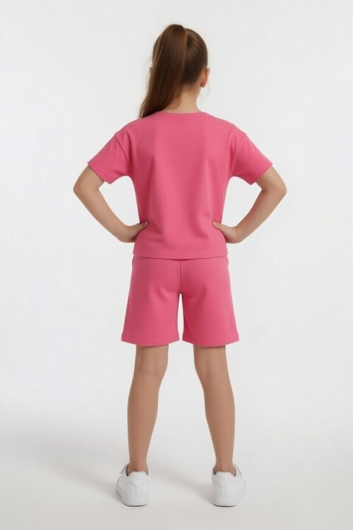 Pembe Girls Baskılı Kız Çocuk Şortlu Tişörtlü 2li Takım  23853