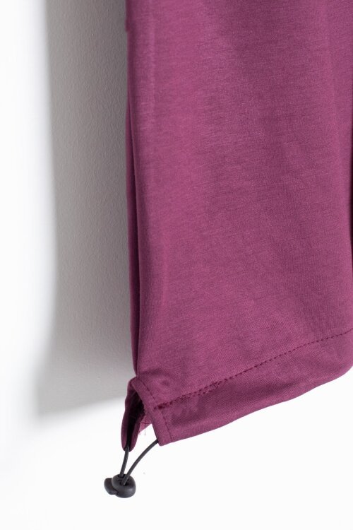 Bordo Kız Çocuk Garnili Sweatshirt Lastikli Paça Eşofmanlı 2li Alt Üst Takım 24768