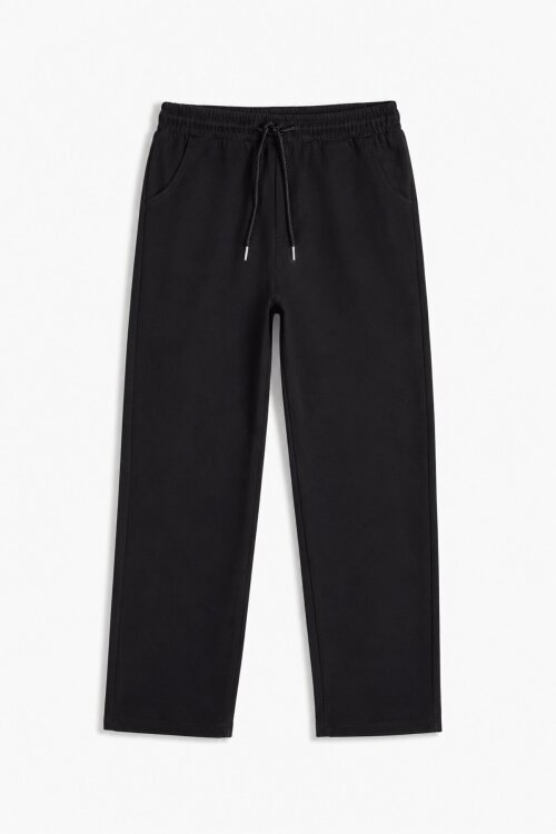 Siyah Beli Lastikli Basic Kız Çocuk Okul Pantolon 19199