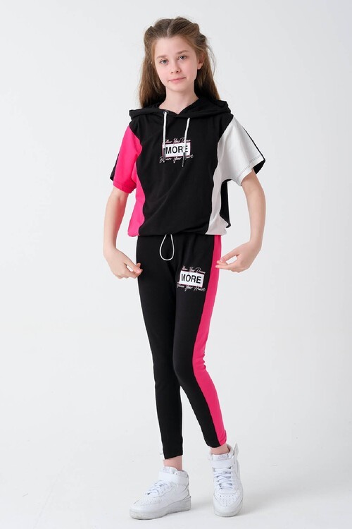 Kız Çocuk Baskılı Oversize Yazlık Takım 9-14 Yaş 13762