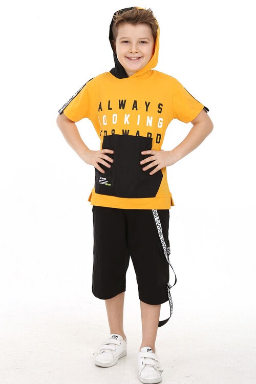 Erkek Çocuk Always Yazı Baskılı Şortlu Takım 5-9 Yaş 14070