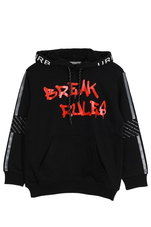 Erkek Çocuk Kanguru Cepli Kapşonlu Sweatshirt 14030