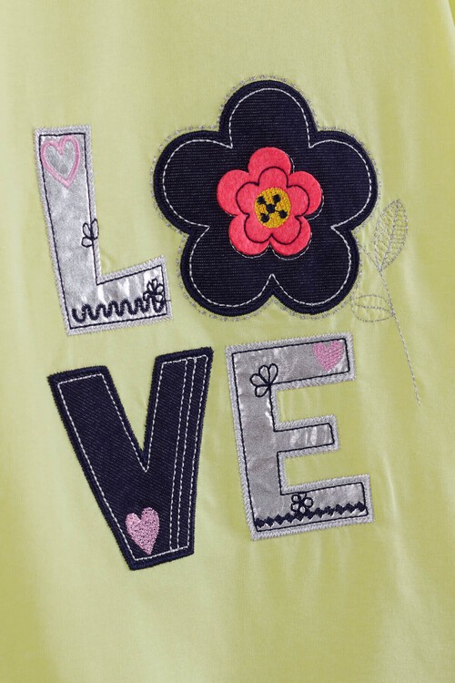 Kız Çocuk Çiçek Nakışlı Kaprili Takım 2-9 Yaş 13938