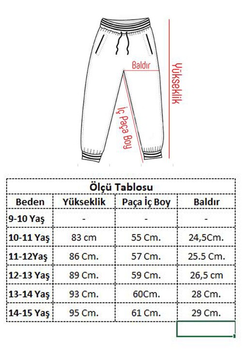Kız Çocuk Jogger Gabardin Pantolon 13844