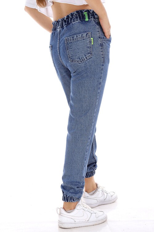 Kız Çocuk Jogger Jean Pantolon 10-15 Yaş 13895