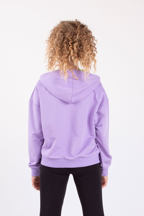 Kız Çocuk Kapşonlu Sweatshirt 10-15 Yaş 14099
