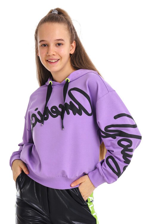 Kız Çocuk Kapüşonlu Sweatshirt 10-15 Yaş 14160