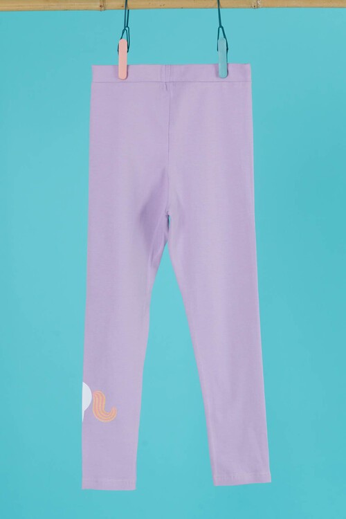 Kız Çocuk Unicorn Baskılı Tayt 4-8 Yaş 13951