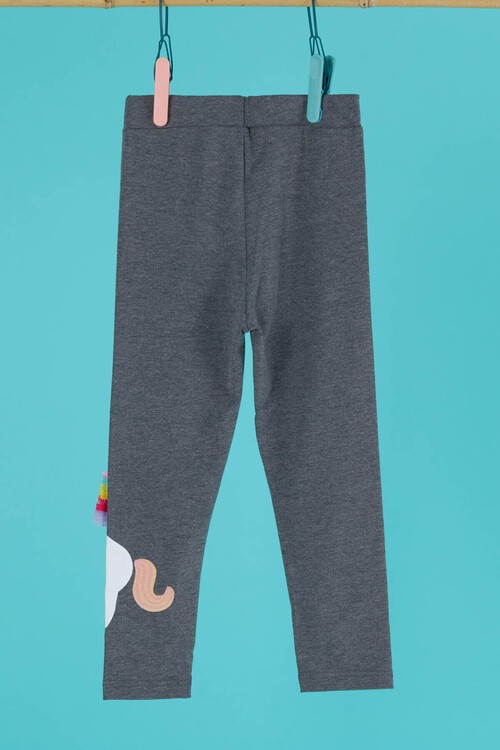 Kız Çocuk Unicorn Baskılı Tayt 4-8 Yaş 13951