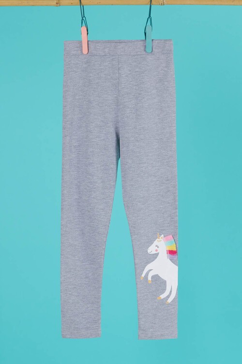 Kız Çocuk Unicorn Baskılı Tayt 4-8 Yaş 13951