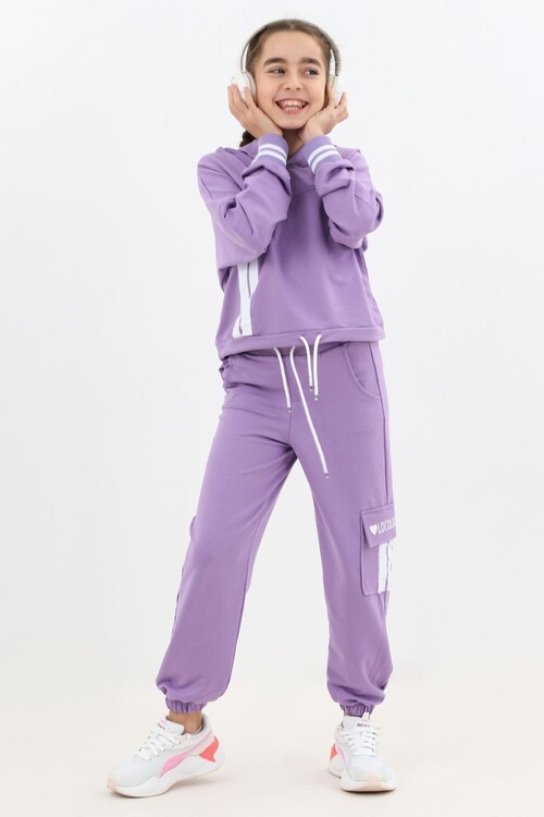 Kız Çocuk Yüksek Bel Kapşonlu Takım 9-14 Yaş 14158