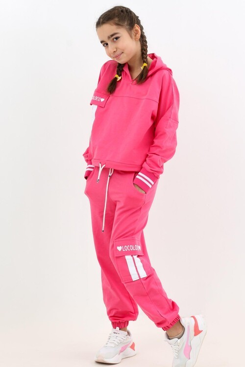 Kız Çocuk Yüksek Bel Kapşonlu Takım 9-14 Yaş 14158