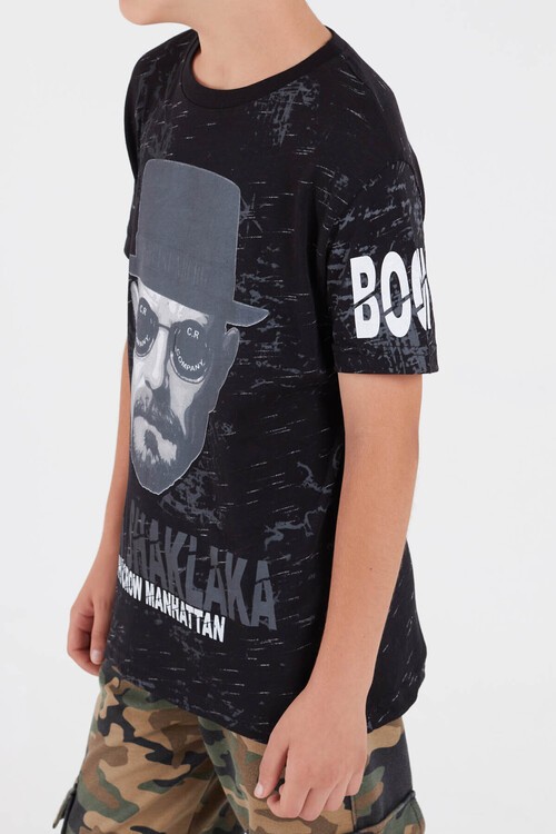 Erkek Çocuk Heisenberg Yazı Baskılı Tshirt 9-14 Yaş 14072