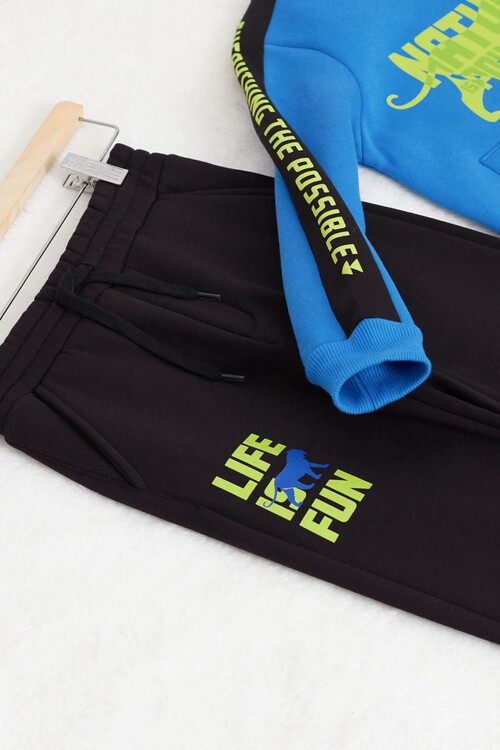 Erkek Çocuk Kaplan Baskılı Polarlı Eşofman Takım 14621