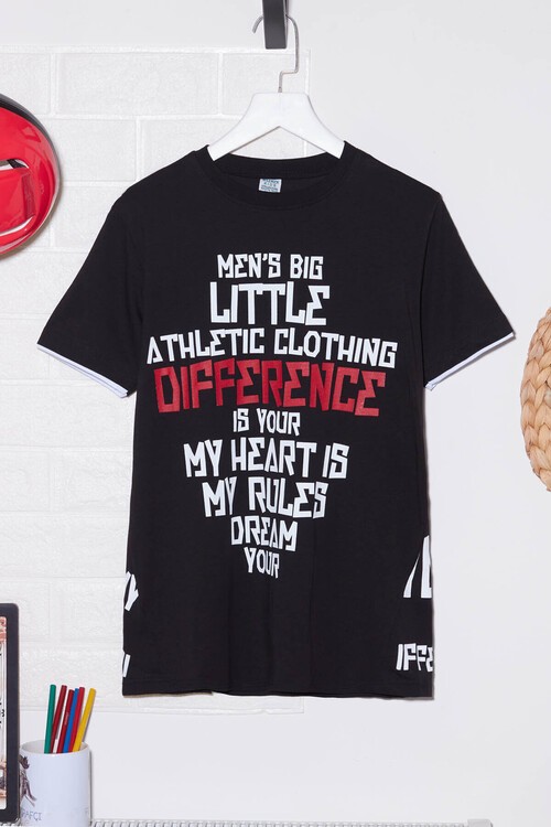 Erkek Çocuk Little Baskılı Tshirt 8-12 Yaş 14018