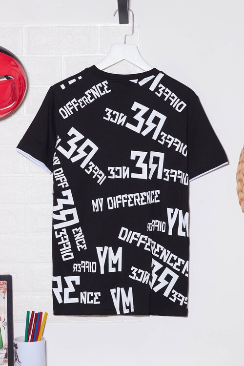 Erkek Çocuk Little Baskılı Tshirt 8-12 Yaş 14018