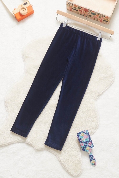 Kız Çocuk Fitilli Kadife 2-13 Yaş Tayt 13324