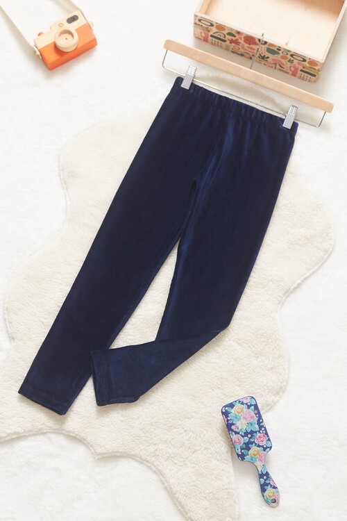 Kız Çocuk Fitilli Kadife 2-13 Yaş Tayt 13324