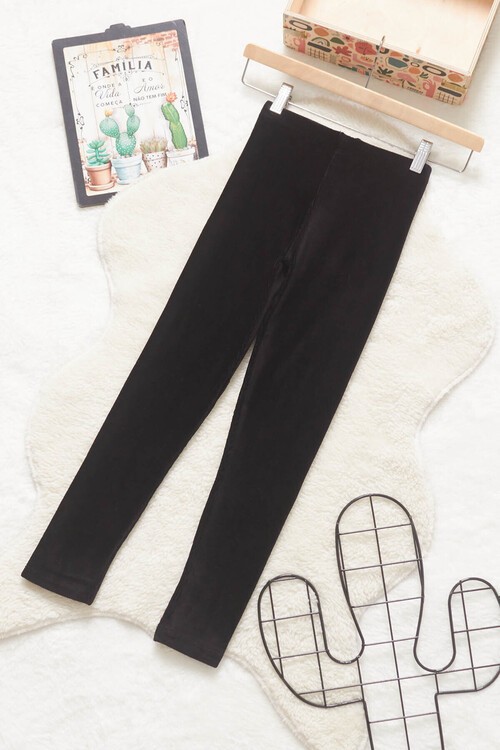 Kız Çocuk Fitilli Kadife 2-13 Yaş Tayt 13324