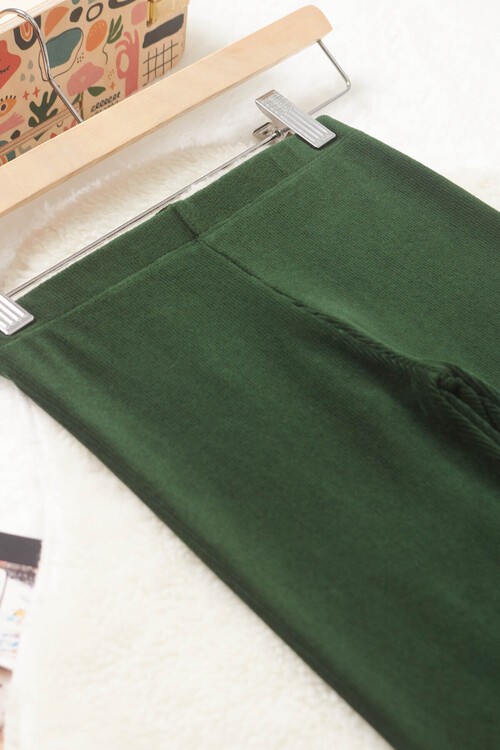 Kız Çocuk Fitilli Kadife 2-13 Yaş Tayt 13324