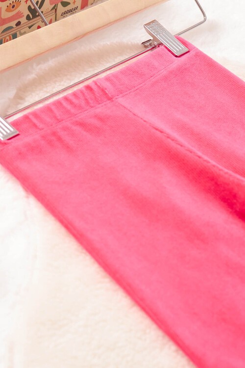 Kız Çocuk Fitilli Kadife 2-13 Yaş Tayt 13324