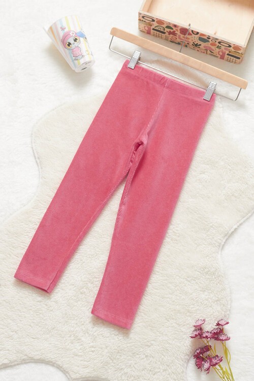 Kız Çocuk Fitilli Kadife 2-13 Yaş Tayt 13324