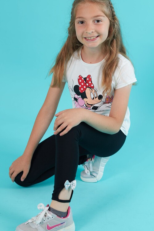 Paça Detaylı Kız Çocuk Tayt 1-8 Yaş 14468