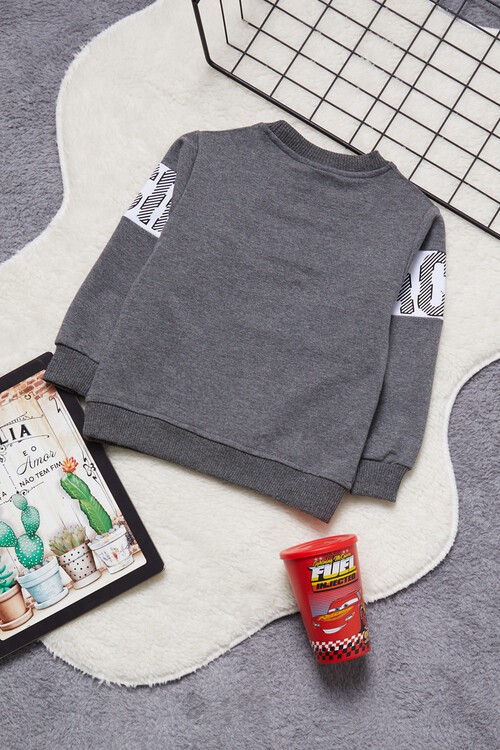 Erkek Çocuk Racing Baskılı Uzun Kol Sweatshirt 1-4 Yaş 13318