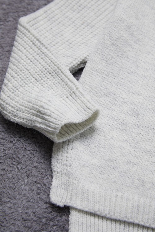 Kız Çocuk Cep Ayıcıklı Triko Kazak 14641