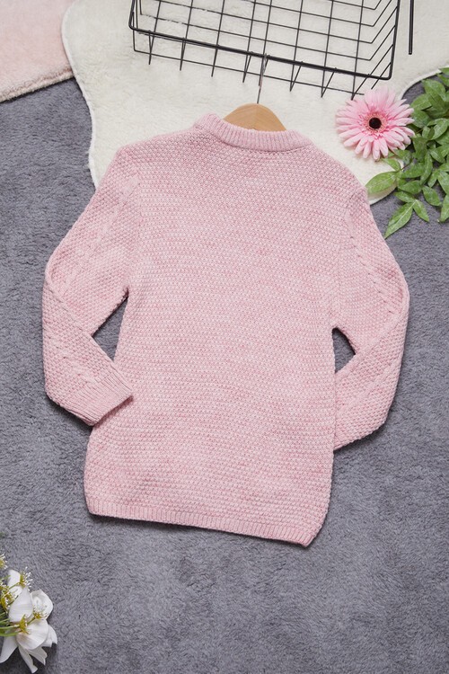 Kız Çocuk Fiyonklu Triko Kazak 14642