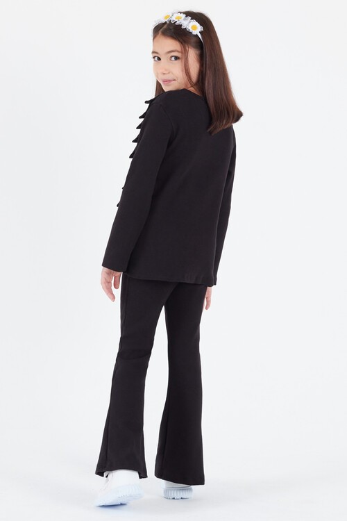 Kız Çocuk İspanyol Paça Fırfırlı Takım 14637