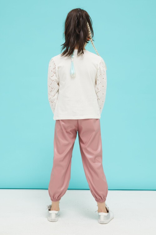 Dantel Detaylı Kız Çocuk Alt-Üst 2li Takım 15033