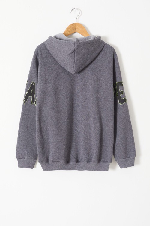 Erkek Çocuk İçi Polarlı Baskılı Sweatshirt 14152