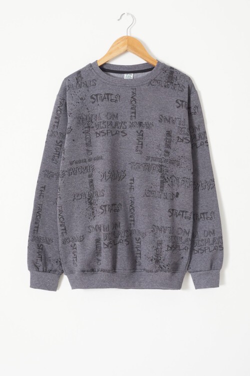 Erkek Çocuk Pano Baskılı Sweatshirt 9-14 Yaş 14024