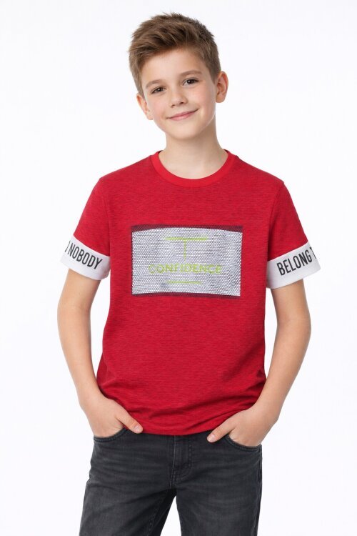 Erkek Fileli Tshirt 9-14 Yaş 14067