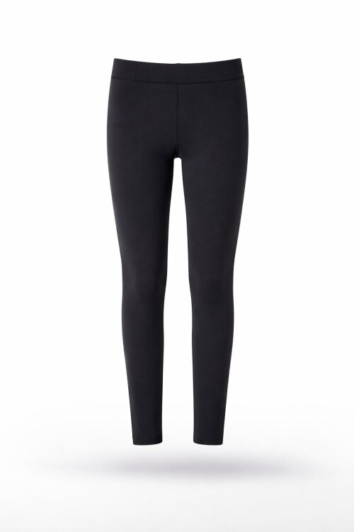 Kız Çocuk Şardonlu Siyah Düz Tayt 16398