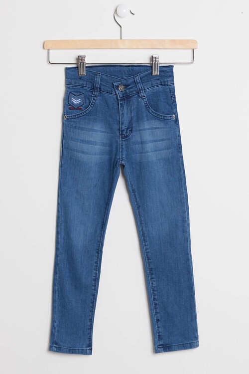 Erkek Çocuk Rütbe Detaylı Jean Pantolon 2-12 Yaş 13907