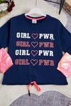Kız Çocuk Lacivert Girl Power Baskı 7-14 Yaş Sweatshirt 2024-8