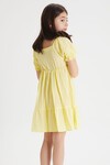 Sarı Kız Çocuk Omuz Askılı Elbise 15082