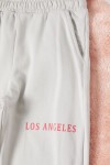 Gri Los Angeles Sırt Baskılı Yırtmaçlı Kız Çocuk Eşofman Takımı 16710